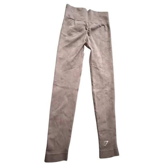 Gymshark light soft pink textured leggings sz XS activewear yoga - Picture 2 of 7